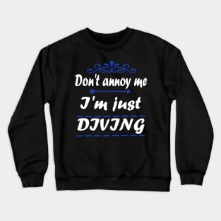 Diving Diving Mask Dolphin Girls Saying Crewneck Sweatshirt